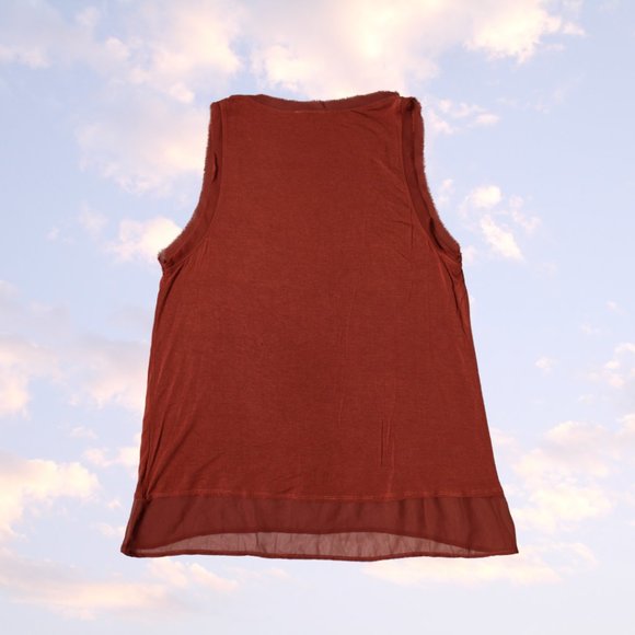 Anthropologie Burnt Orange Layered Tank - Picture 2 of 3